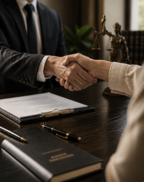 Aperto de mãos escritório de advocacia